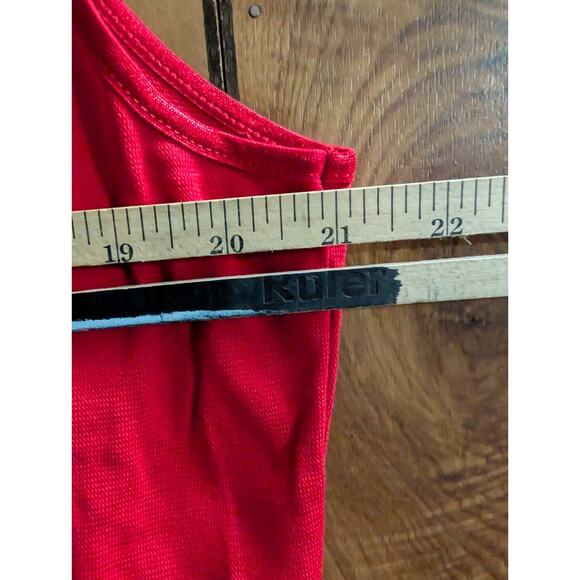 New Extra Touch Sportswear Red Stretch Tank Top Plus Size 3X Vintage Scoop Neck - Picture 2 of 7